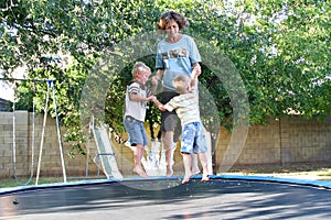 Family Fun on the Trampoline