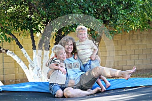 Family Fun on the Trampoline