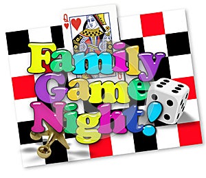 Family Game Night Invitation Artwork Logo