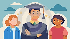 At a family gathering a recent college graduate shares their fears about how their large student debt will affect their