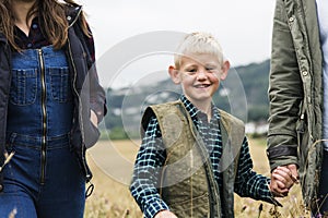 Family Generations Parenting Togetherness Field Nature Concept