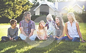 Family Generations Parenting Togetherness Relaxation Concept