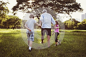 Family Generations Parenting Togetherness Relaxation Concept photo
