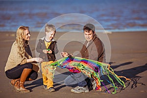 The family is going to fly a kite