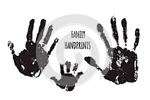 Family handprints vector illustration