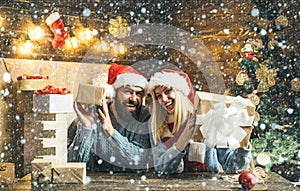 Family happiness concept. Positive emotions facial expressions. Family christmas happy. Winter holidays and people