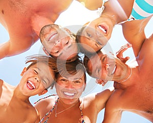 Family Having Fun at the Beach