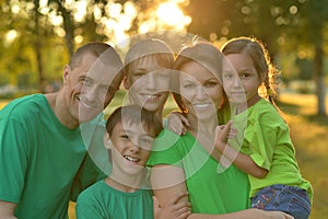 Family having fun outdoors