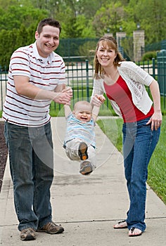 Family Having Fun Playing