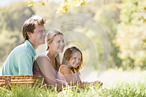 Family having picnic