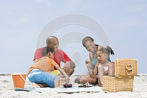 Family having a picnic