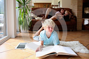Family having quality time at home