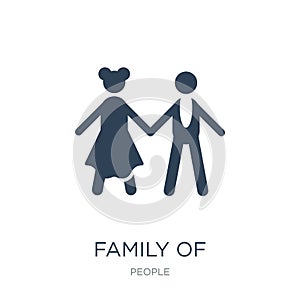 family of heterosexual couple icon in trendy design style. family of heterosexual couple icon isolated on white background. family