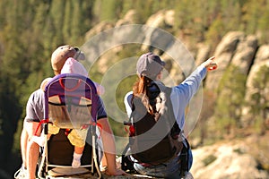 Family on hike