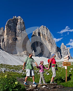 Family on hike