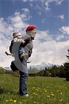 Family on hike