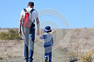 Family hiking