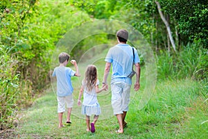 Family hiking