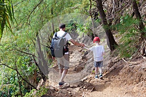 Family hiking