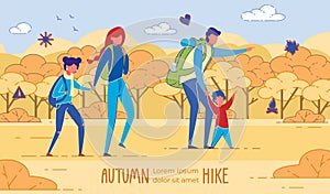 Family, Hiking with Two Kids. Autumn Adventure.