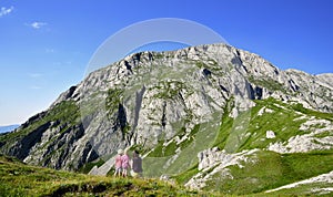 Familie urlaub hoher Berg Landschaft 