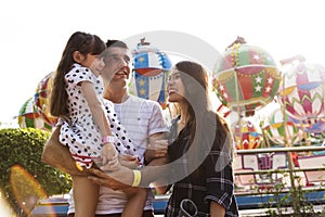 Family Holiday Vacation Amusement Park Togetherness