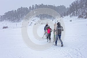Family holidays in the mountains, sledding, skiing , snowboarding and other winter activities in the bosom of nature.