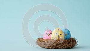 family home conceptual banner happy color egg nest