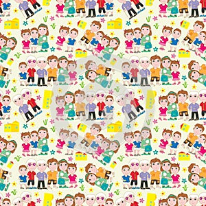 Family Home Seamless Pattern_eps