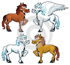 Family of horses + 1 Pegasus.