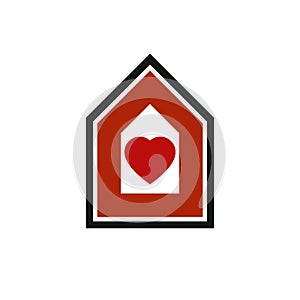 Family house abstract vector icon, harmony at home concept. Simple building, real estate business, architecture theme symbol for