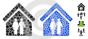 Family House Composition Icon of Round Dots