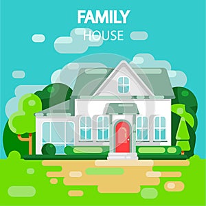 Family house white