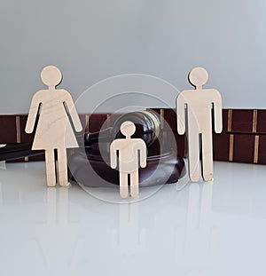 Family husband wife and child and judgment in divorce