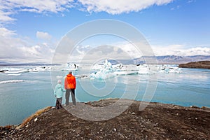 Family in iceland