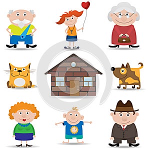 Family icon set