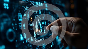 Family Insurance Digital Interface Touch