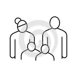 family law dictionary line icon vector illustration