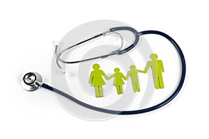 Family life and health insurance concept