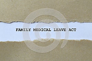 family medical leave act on white paper