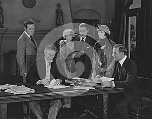 Family members at the lawyer's office