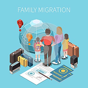 Family Migration Isometric Composition