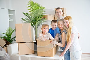 Family moving to a new home