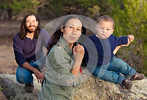 Family in nature photo