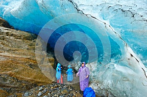 Family near Svartisen glacier (Norway) photo