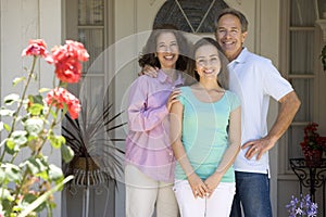 Family Outside There House