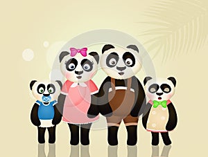 Family of panda