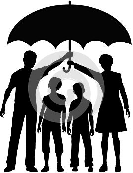 Family parents hold security risk umbrella