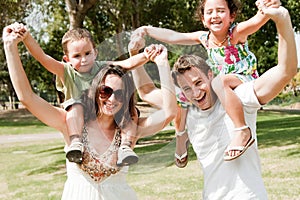 Family in the park