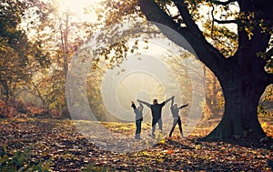 Famiglia nel parco 